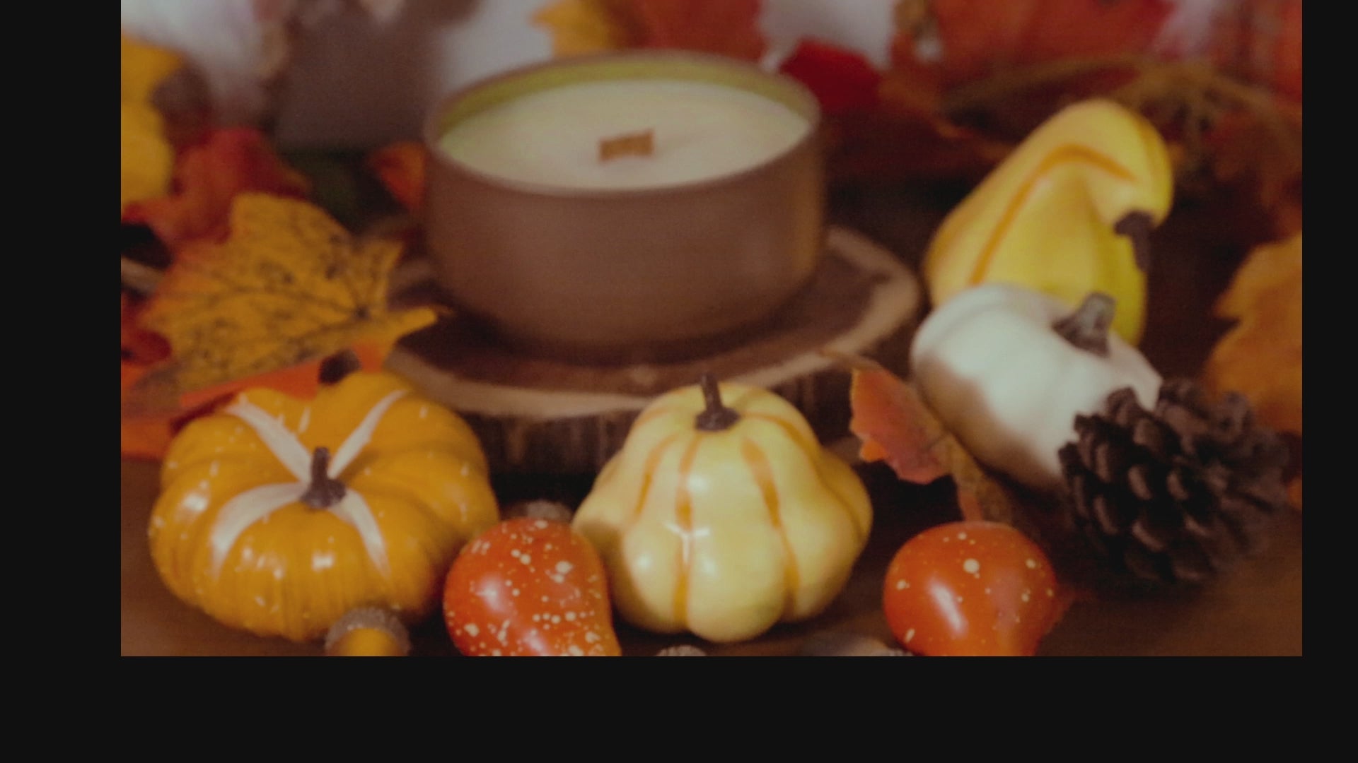 Thanksgiving Metalic Copper Vessel with Assorted Small Artificial Pumpkins_1