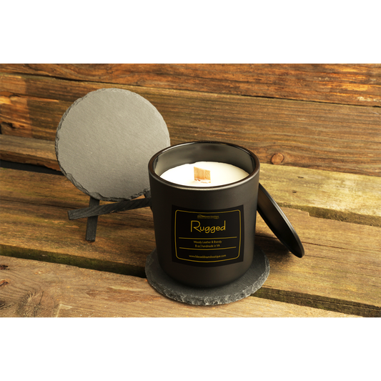 Rugged - Woody Leather & Brandy Scented Candle