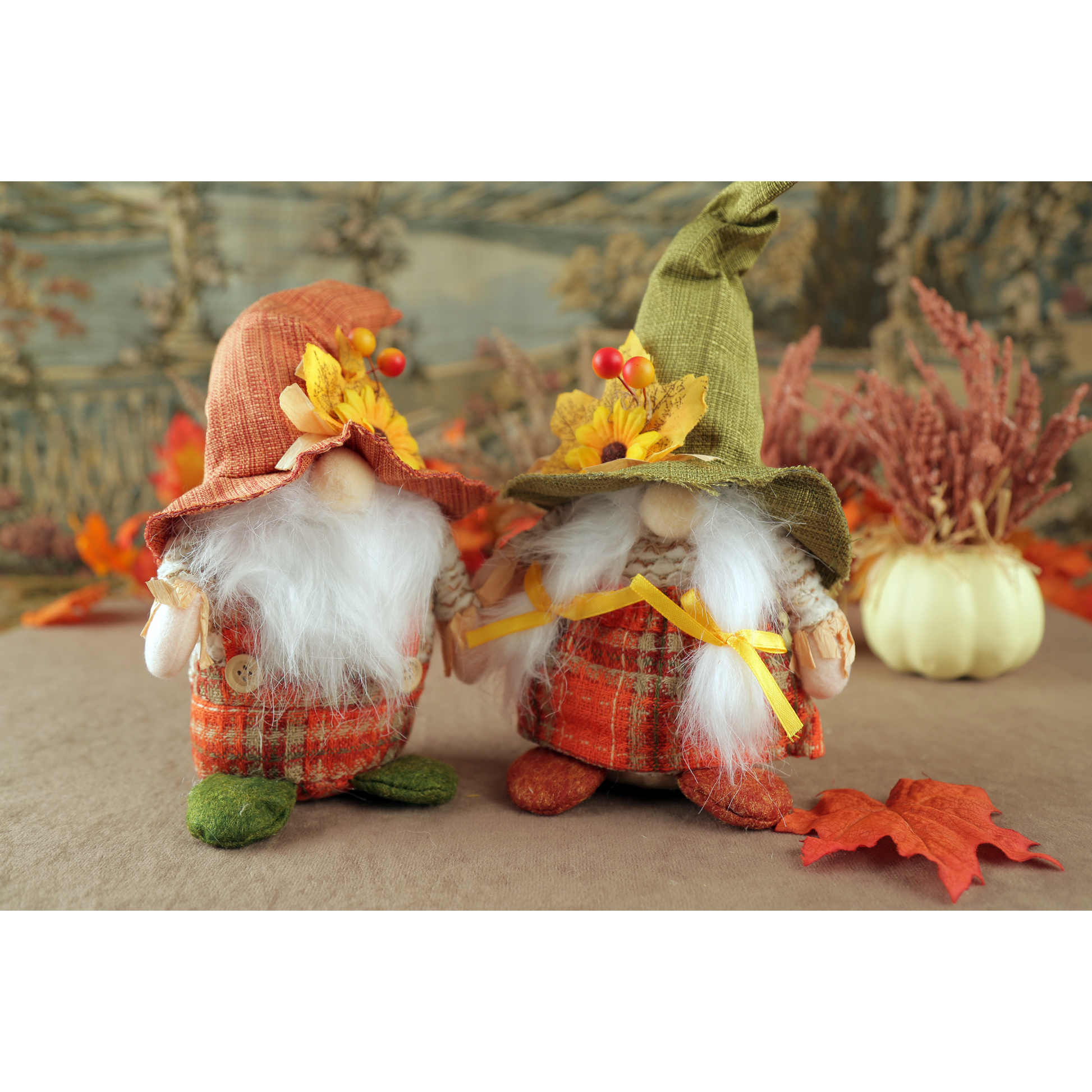 Delightful Plush Seasonal Cute Adorable Autumn Gnomes