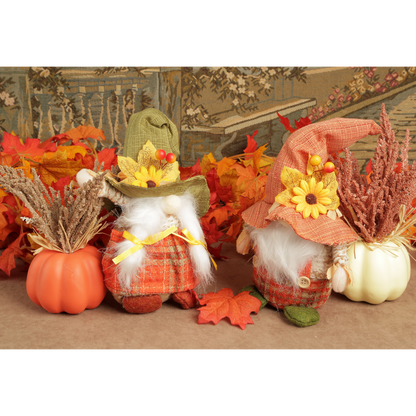 Delightful Plush Seasonal Cute Adorable Autumn Gnomes