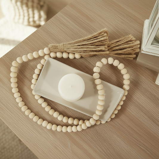 NaturalWoodenBeadGarland
