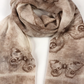 Screen Print Brown Wool Butterfly Print Scarf 1