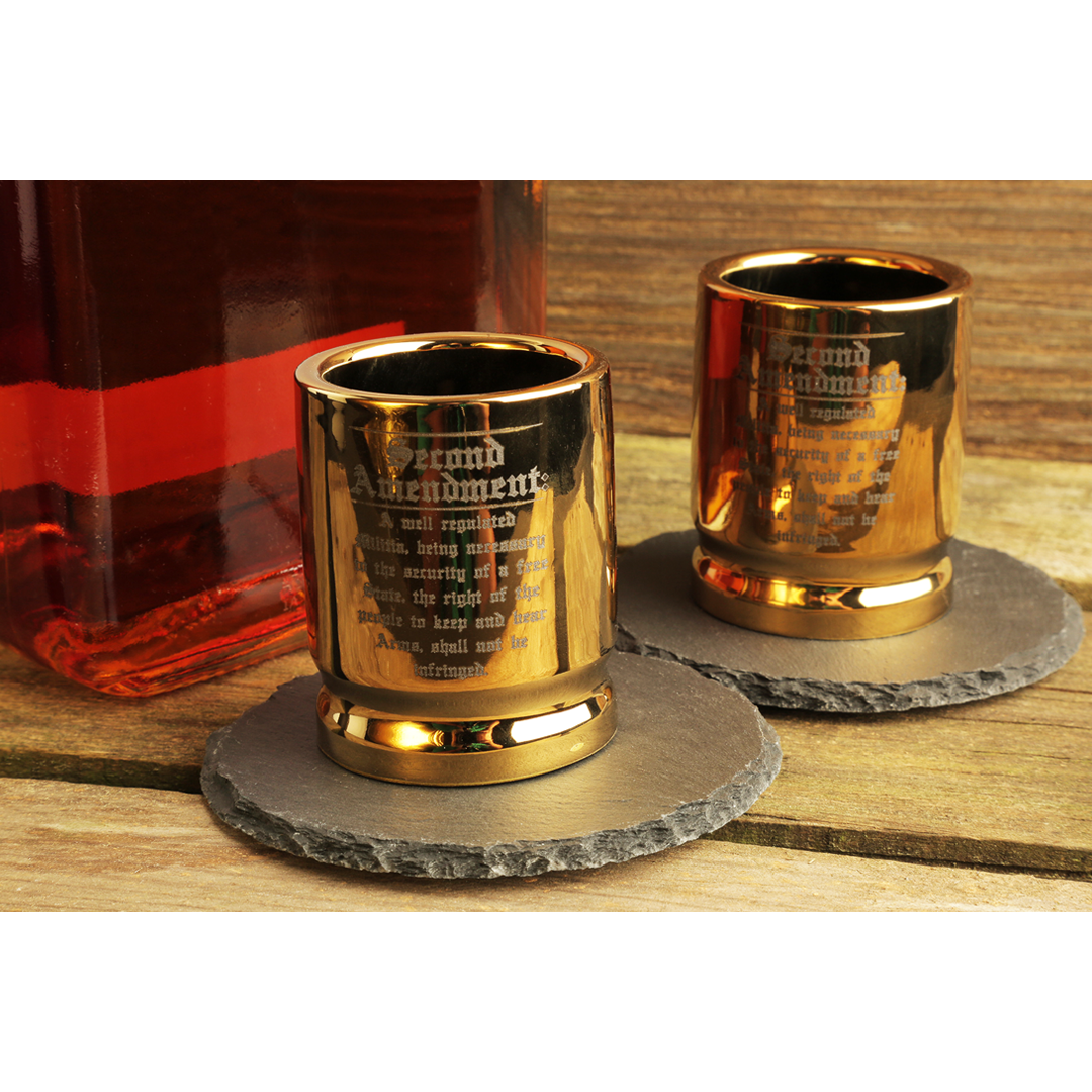 Shot Glasses with Coasters 2