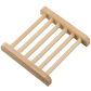 Wooden soap dish on a white background