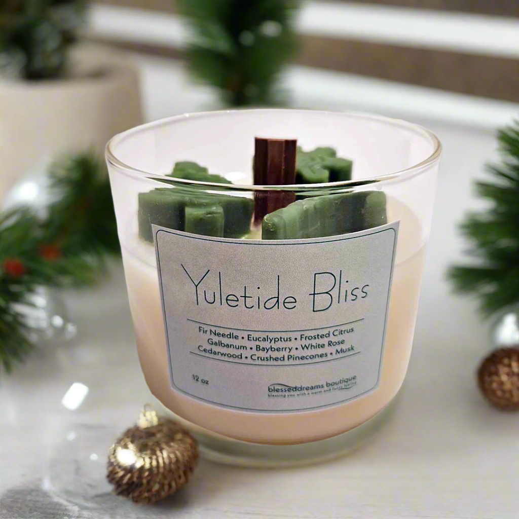 Yuletide Bliss - White Wood Wick Soy Candle 4