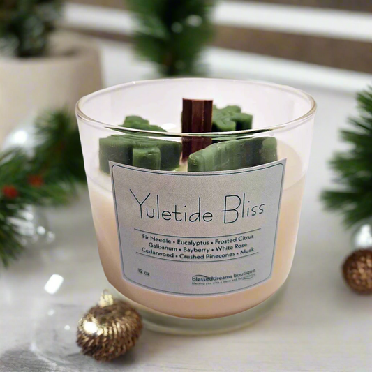 Yuletide Bliss - White Wood Wick Soy Candle 4