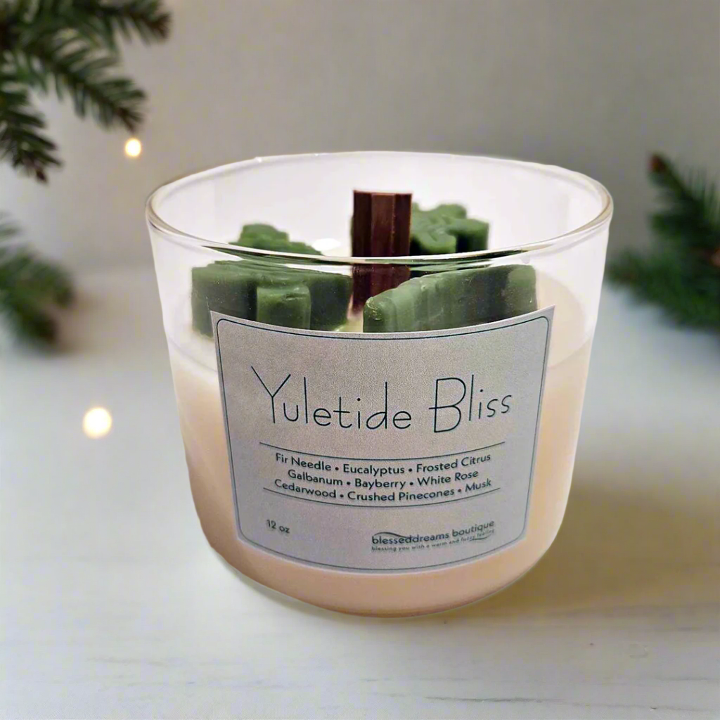 Yuletide Bliss - White Wood Wick Soy Candle 4